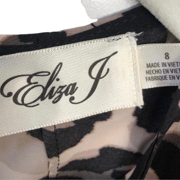 NWOT Eliza J Leopard Ruffle Shift Dress 8 - Picture 6 of 6